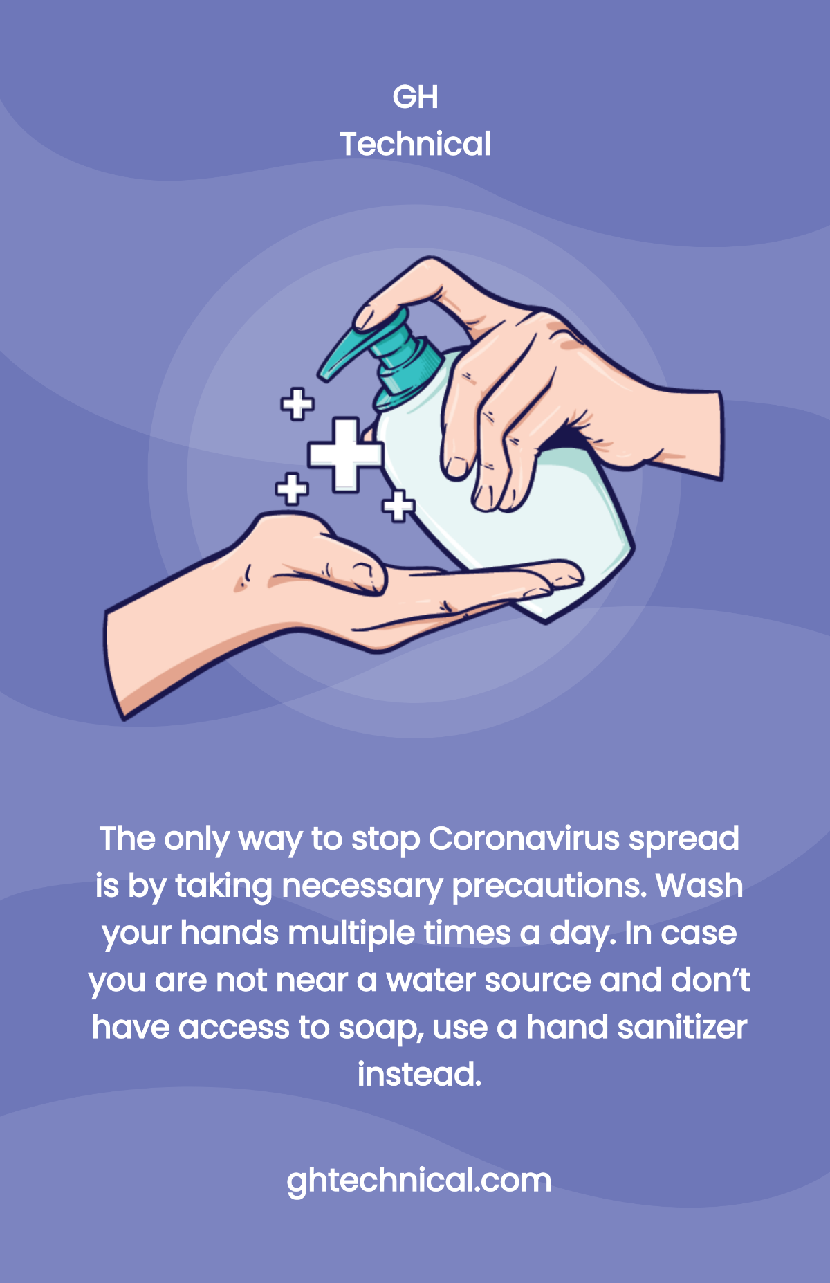 Make Sure You Use Soap & Water/Hand Sanitizer Poster Template