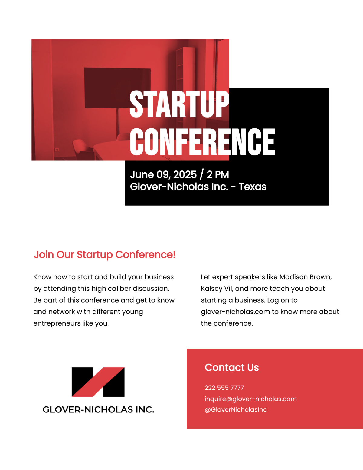 Startup Conference Flyer Template