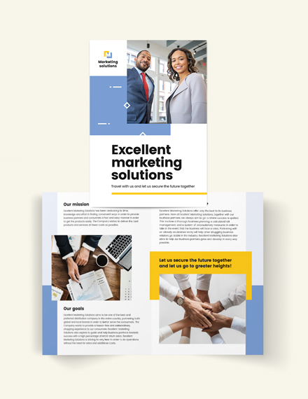 business proposal bi fold brochure