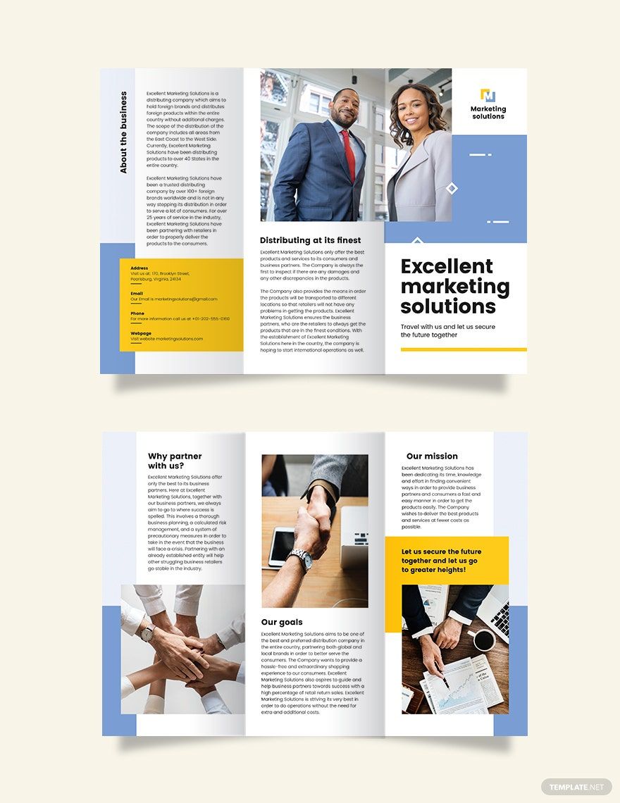 Business Proposal Tri-Fold Brochure Template