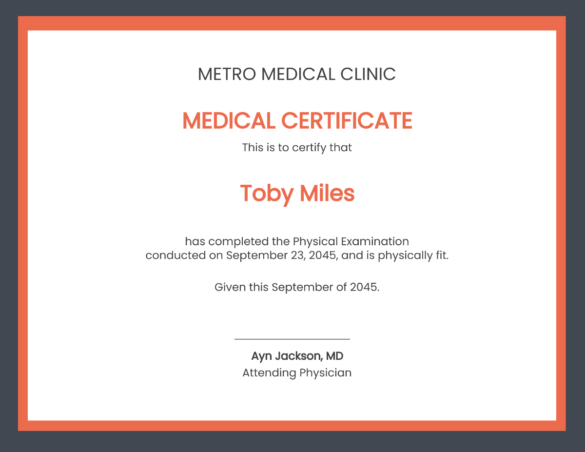 Free Doctor Fitness Certificate