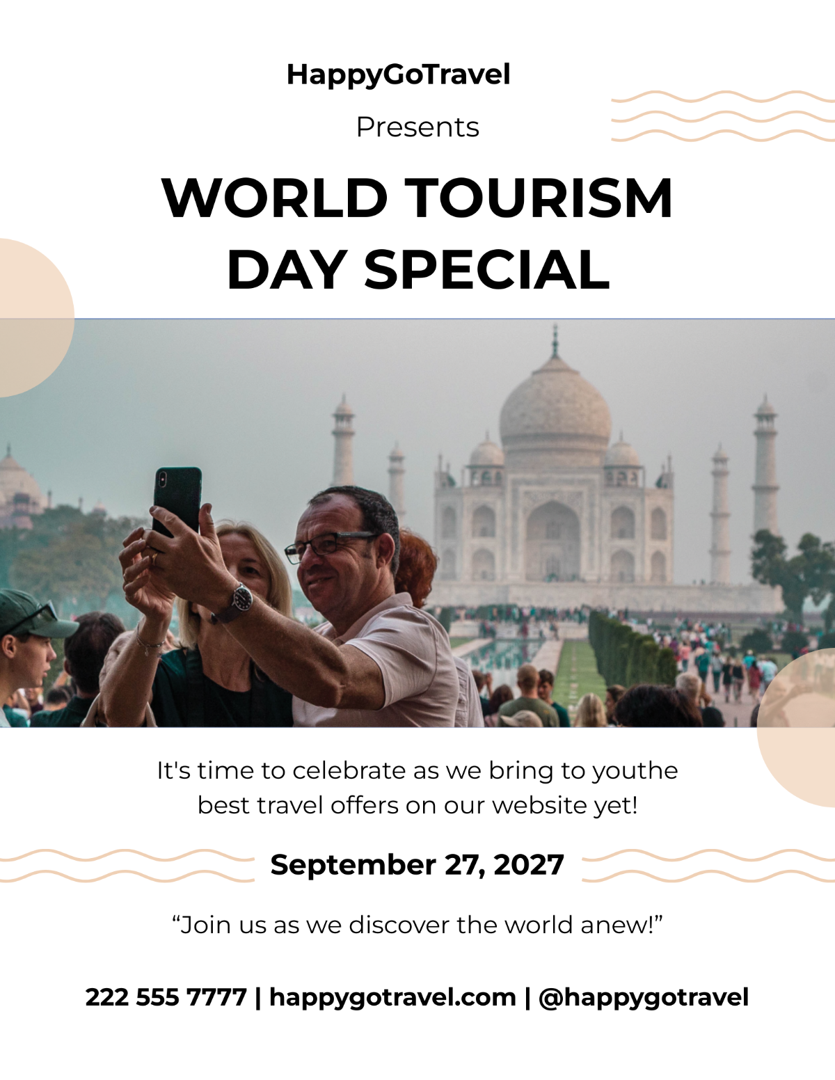 World Tourism Day Flyer Template - Edit Online & Download