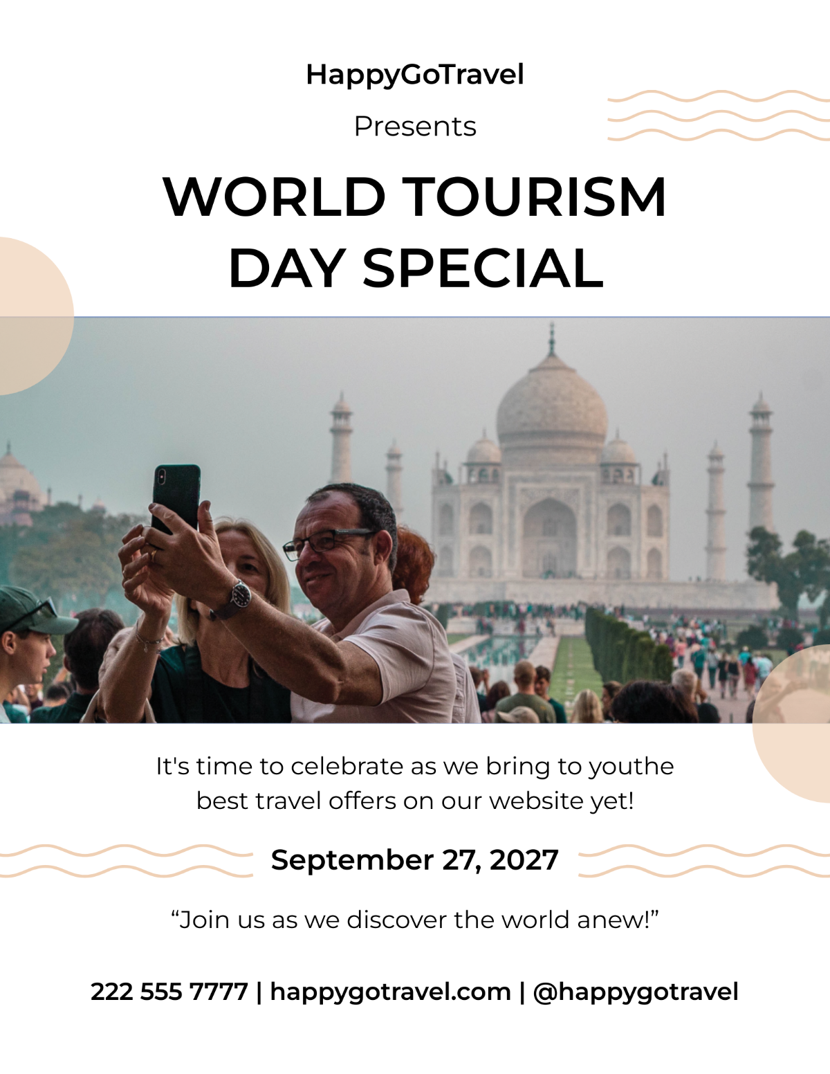 Free World Tourism Day Flyer Template