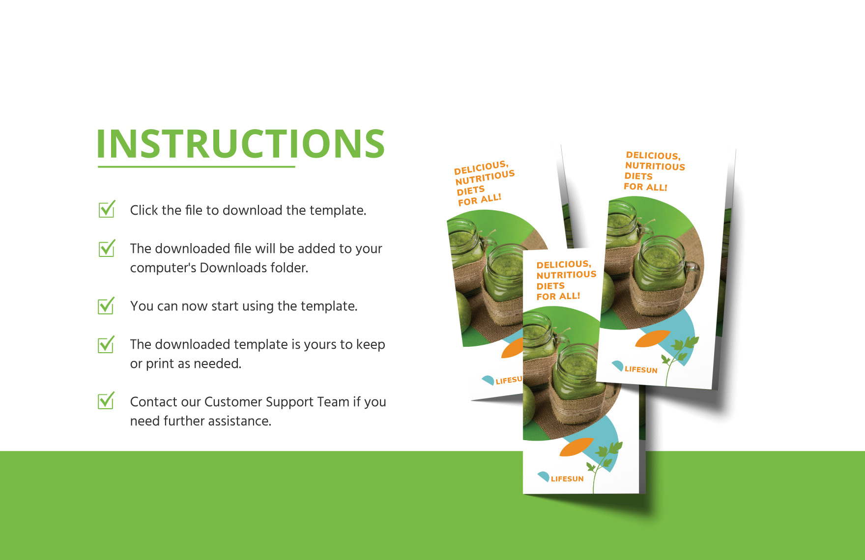 Dietitian Tri-Fold Brochure Template