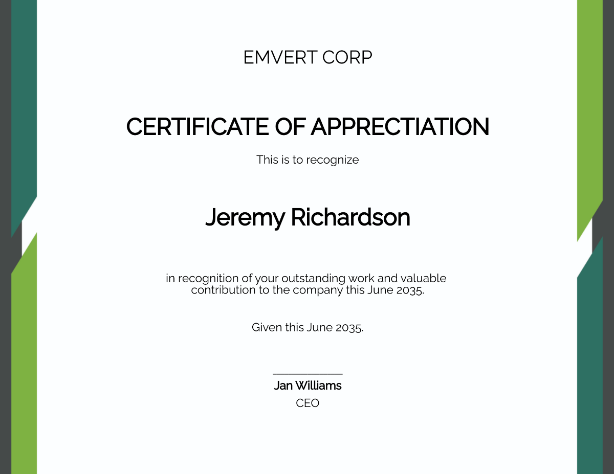 Free Thank You Certificate Template