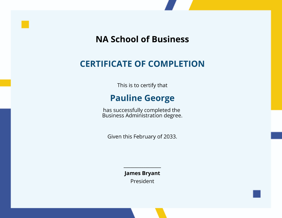 Business Administration Certificate