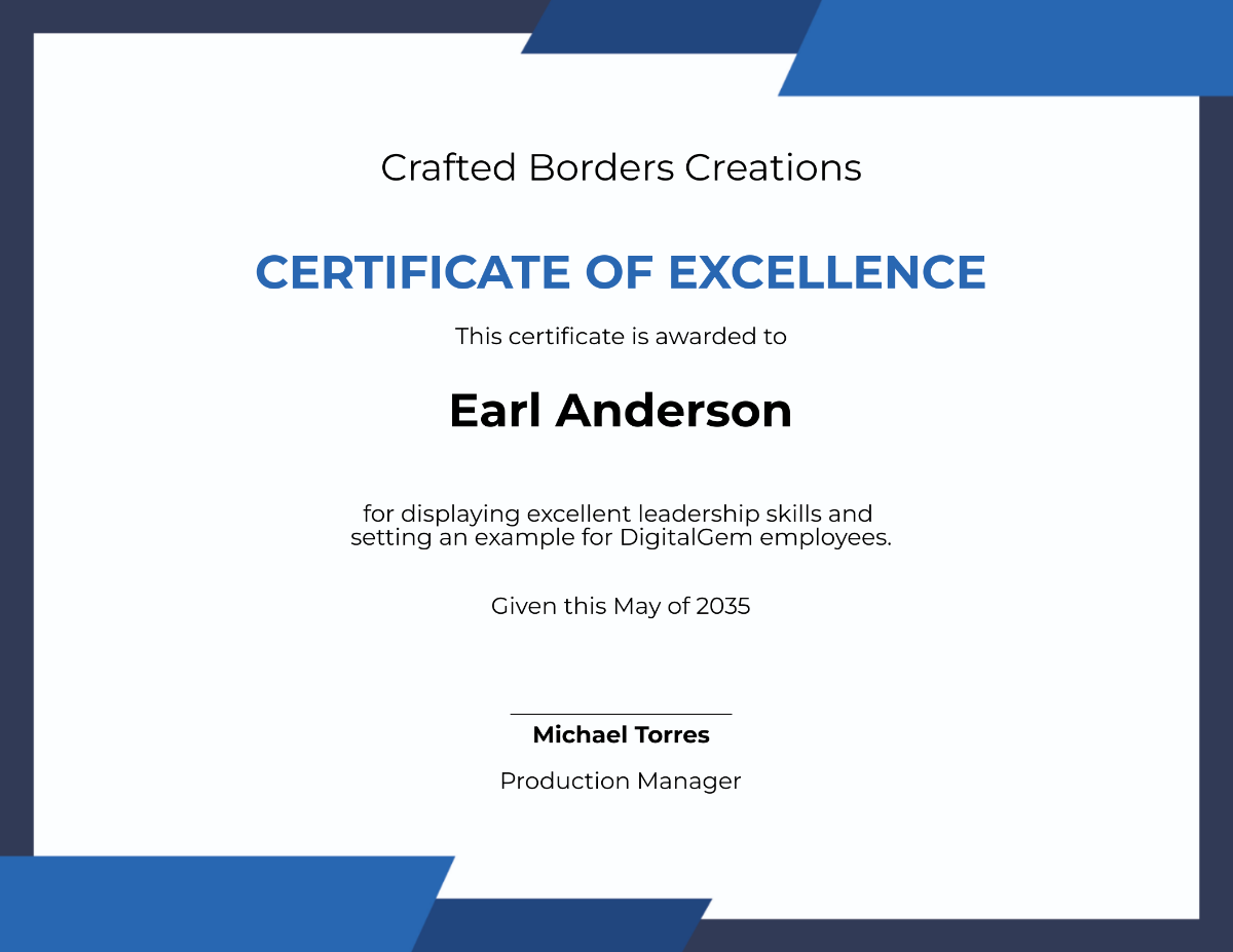 Certificate of Appreciation Border