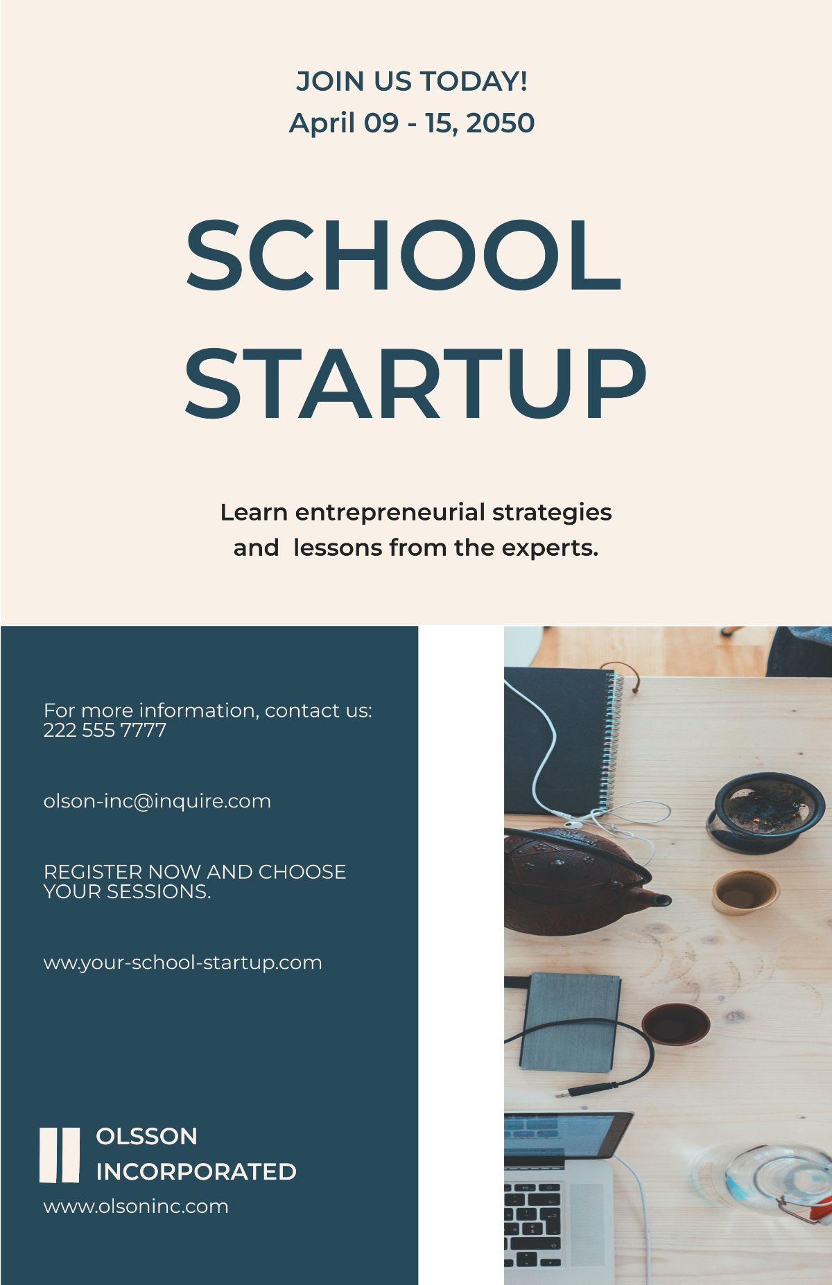 School Startup Poster Template