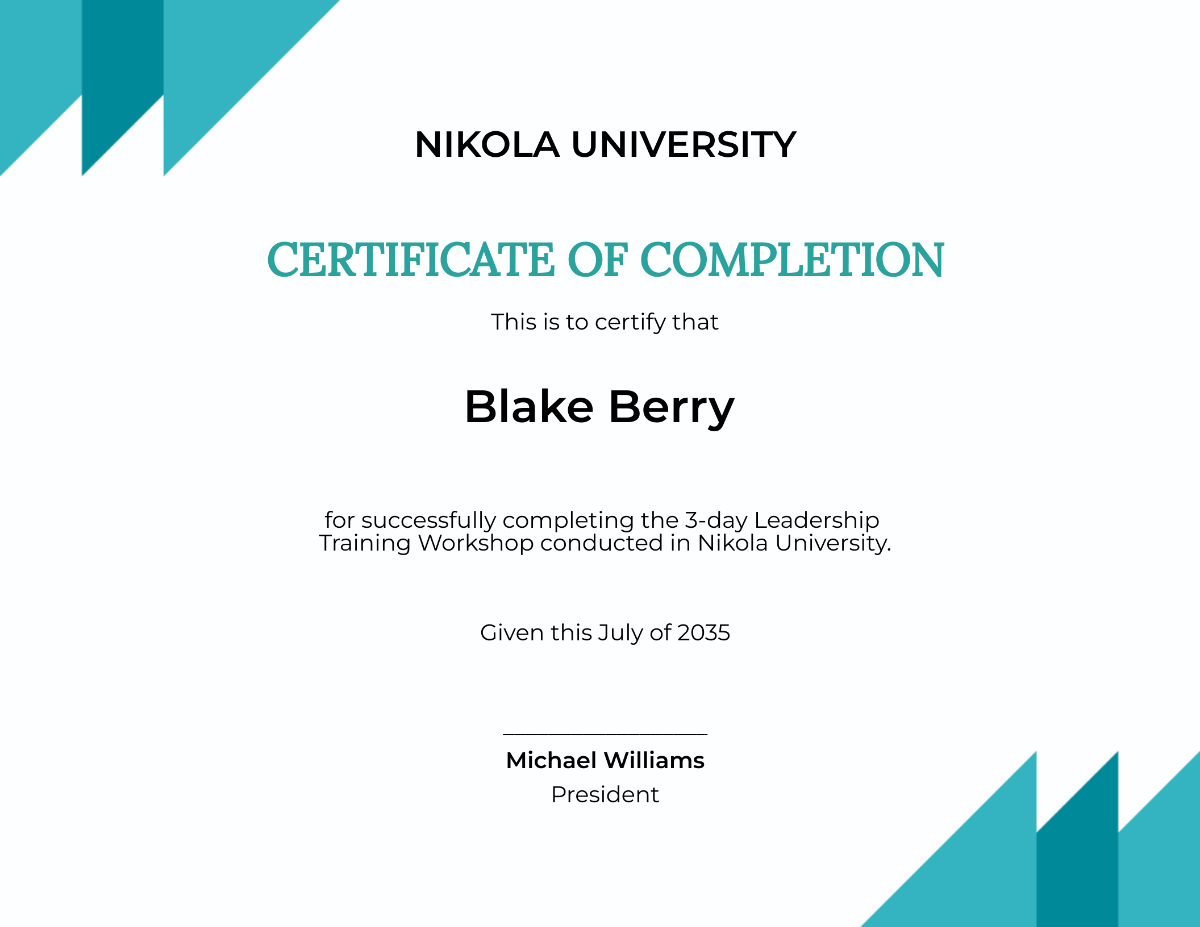 Business School Certificate Template