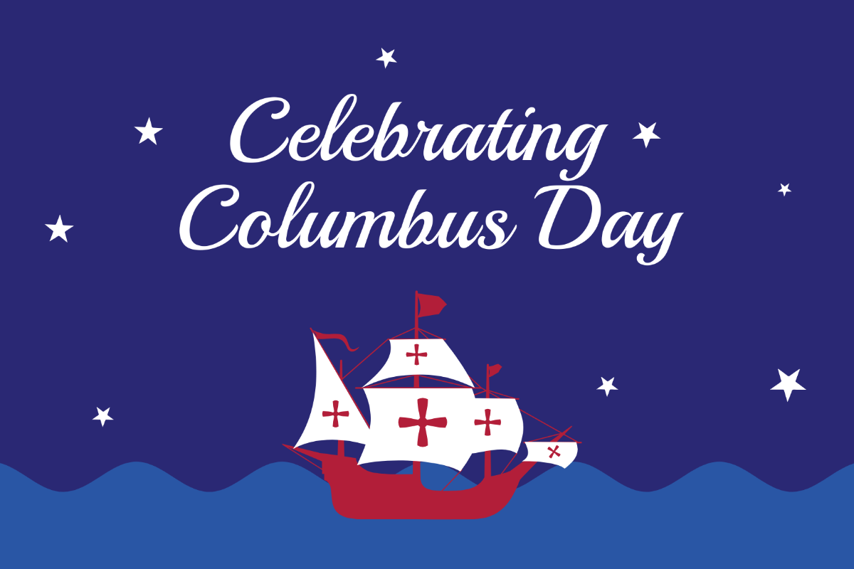 Columbus Day Postcard Template - Edit Online & Download