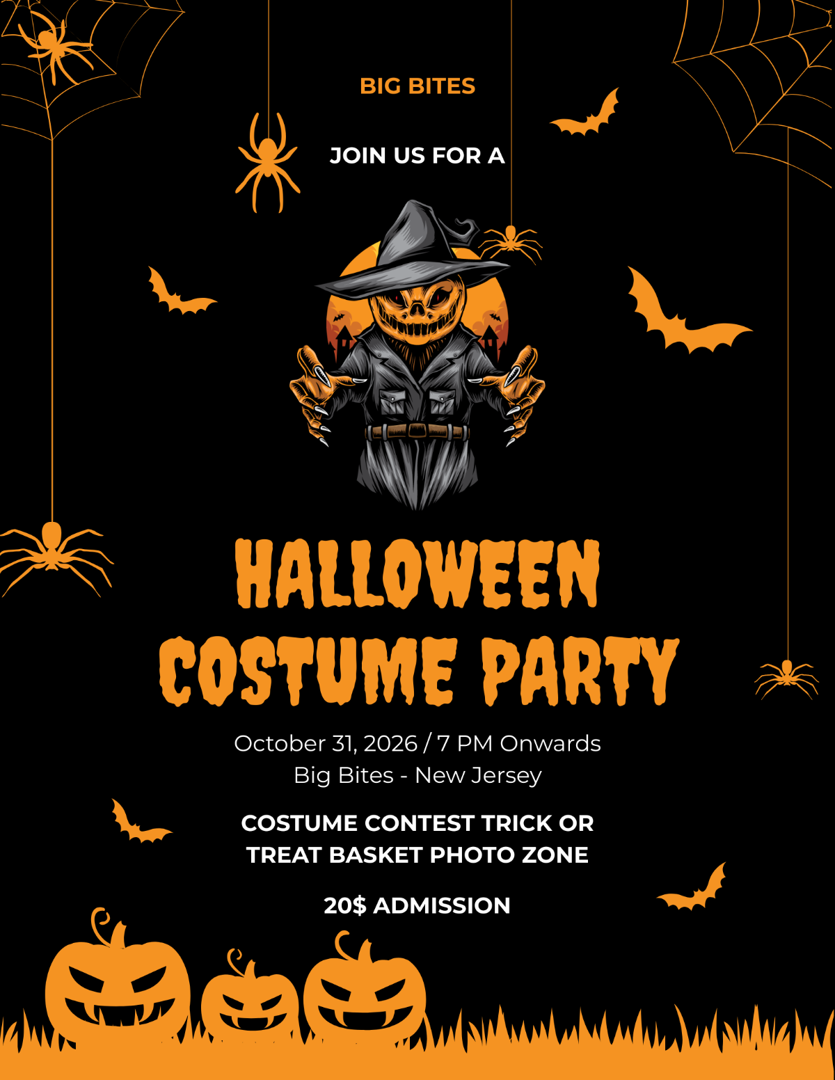 Free Halloween Flyer Templates, Editable and Printable