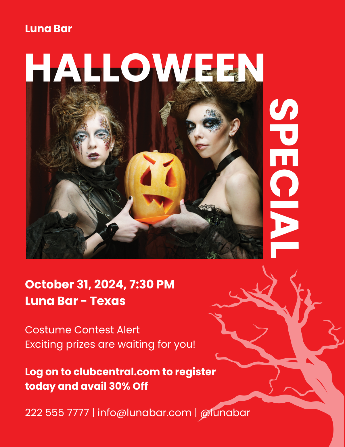 Halloween Costume Contest Flyer