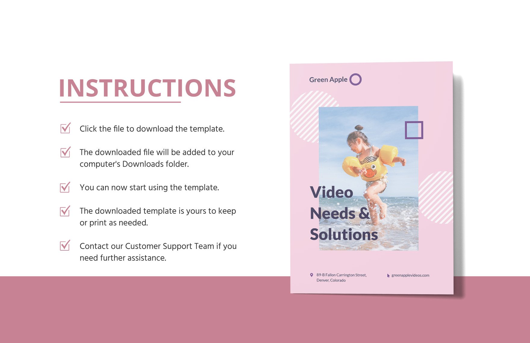 Video Bi-Fold Brochure Template