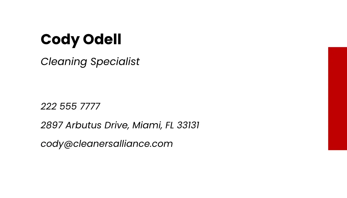 Free House Cleaning & Maid Services Business Card Template to Edit Online