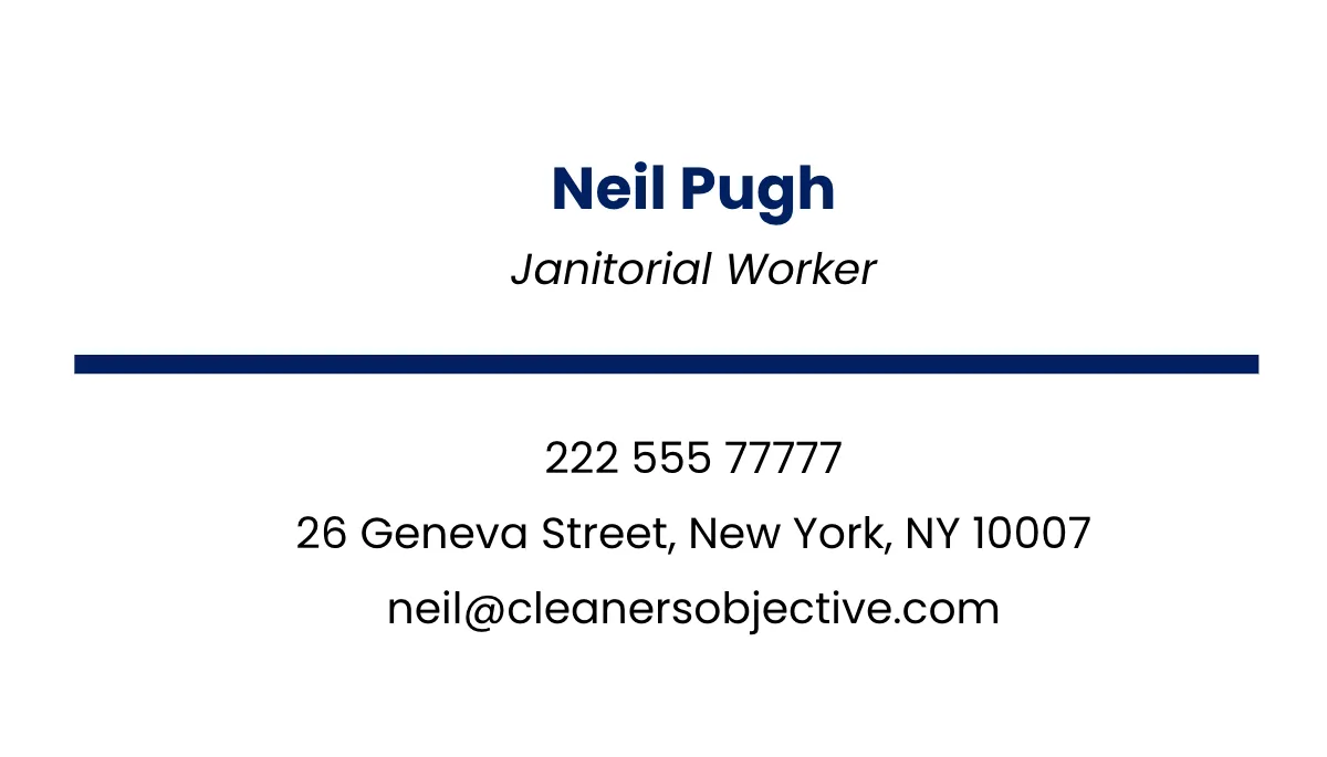 Free Janitorial & Office Cleaning Business Card Template to Edit Online