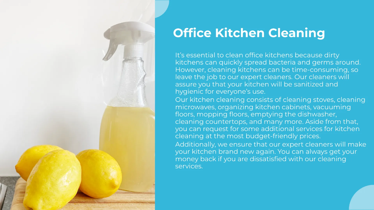 Free Commercial Cleaning Services Presentation Template to Edit Online