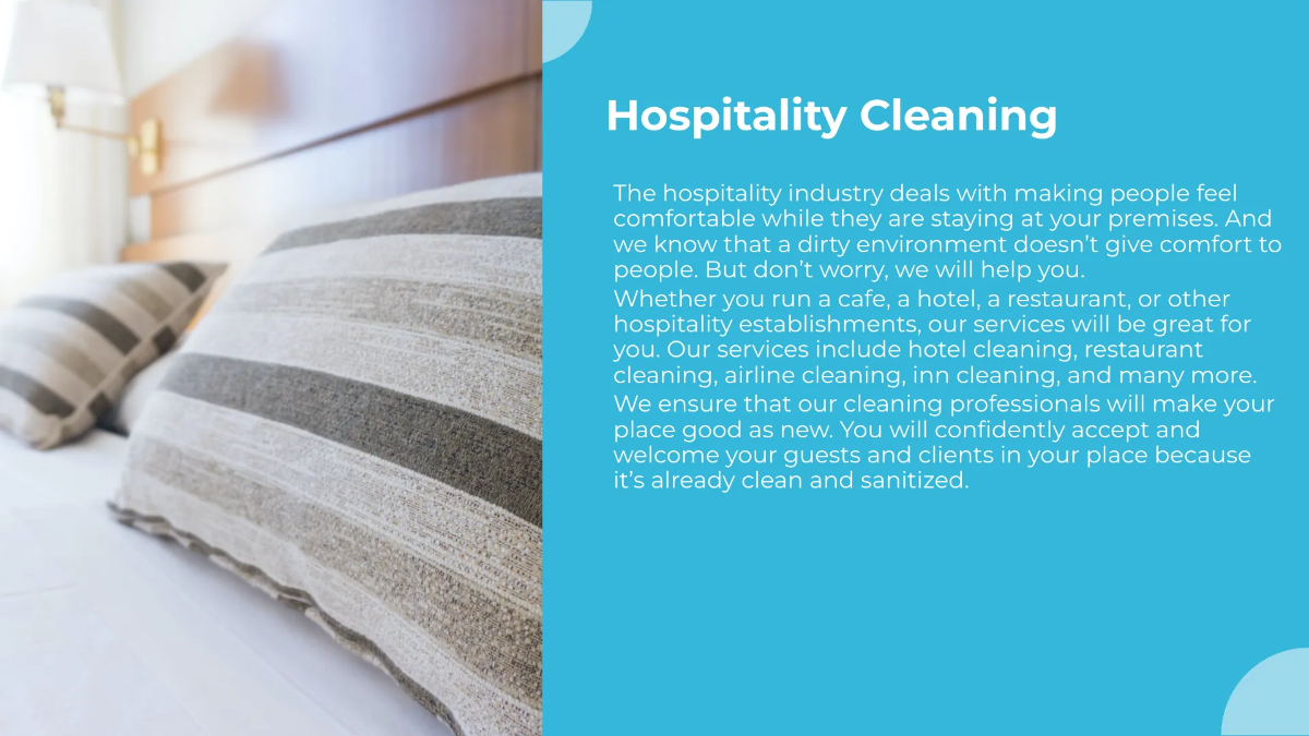 Free Commercial Cleaning Services Presentation Template to Edit Online