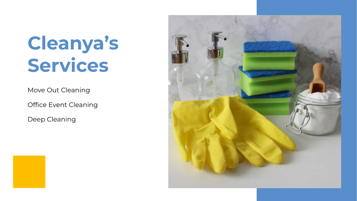 Free Office Cleaning Presentation Template to Edit Online