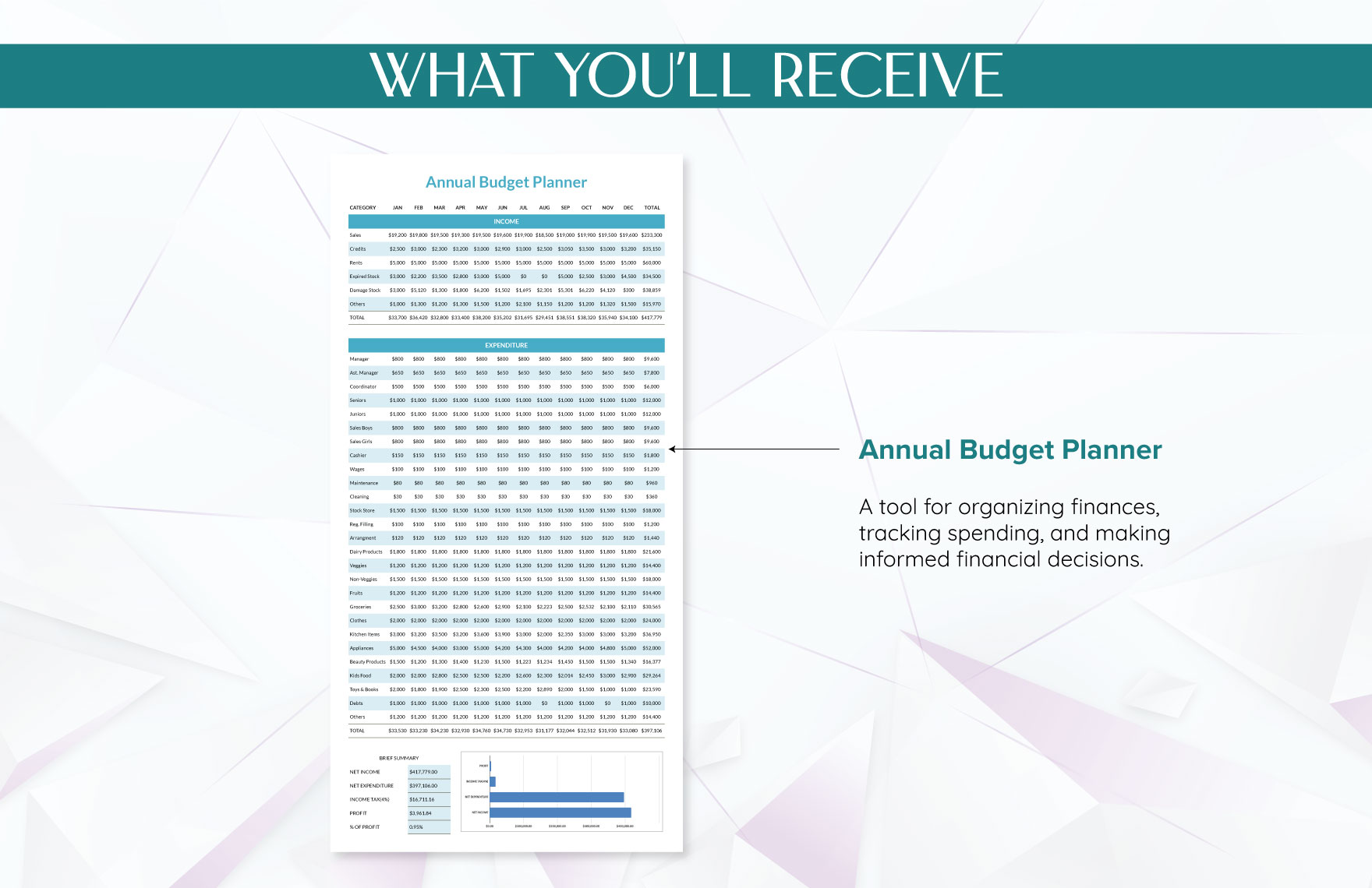 Annual Budget Planner Template