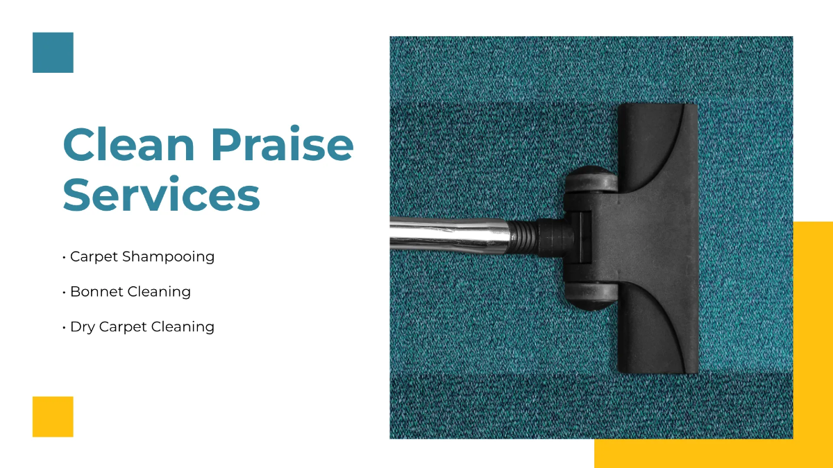 Free Carpet Cleaning Service Presentation Template to Edit Online