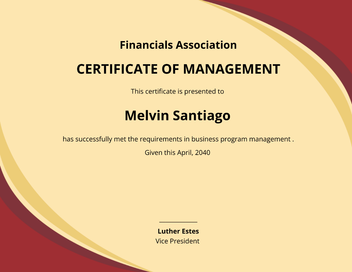 Business Program Management Certificate