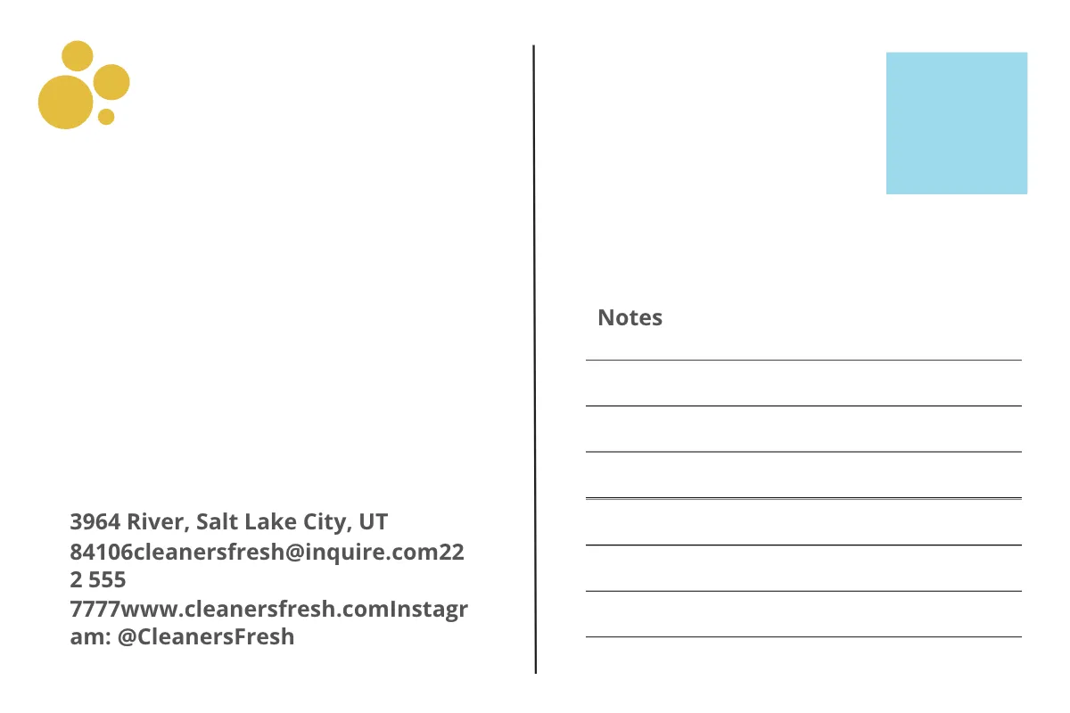 Free Swimming Pool Cleaning Service Postcard Template to Edit Online