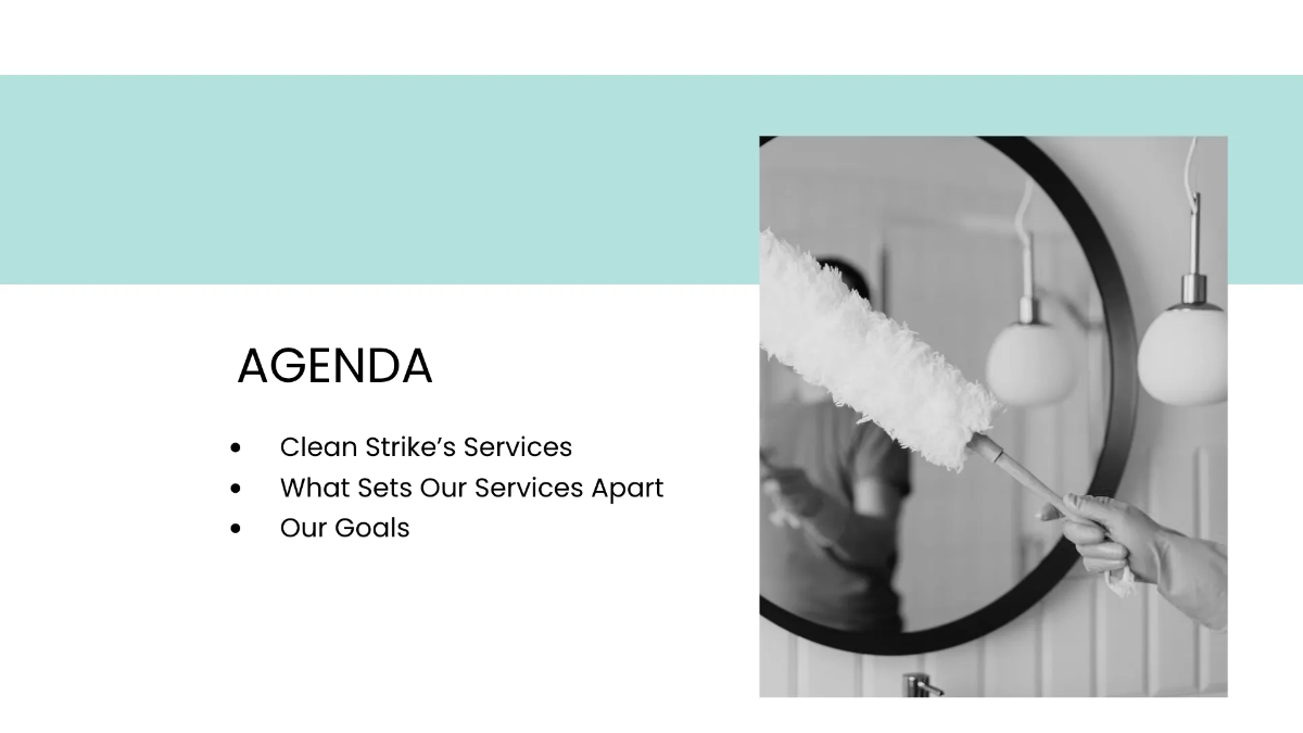 Free Janitorial Cleaning Services Presentation Template to Edit Online