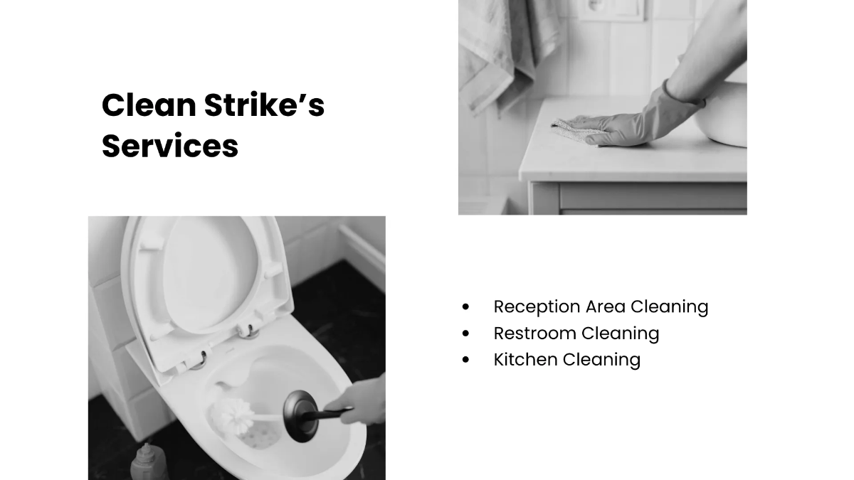 Free Janitorial Cleaning Services Presentation Template to Edit Online