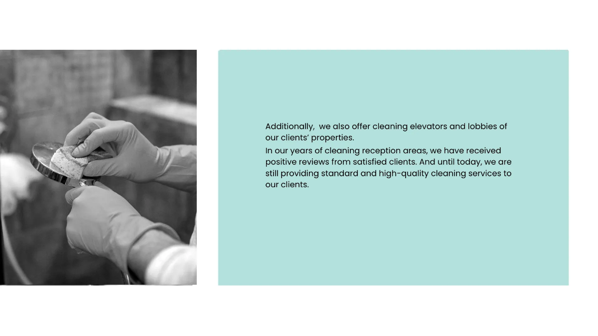 Free Janitorial Cleaning Services Presentation Template to Edit Online