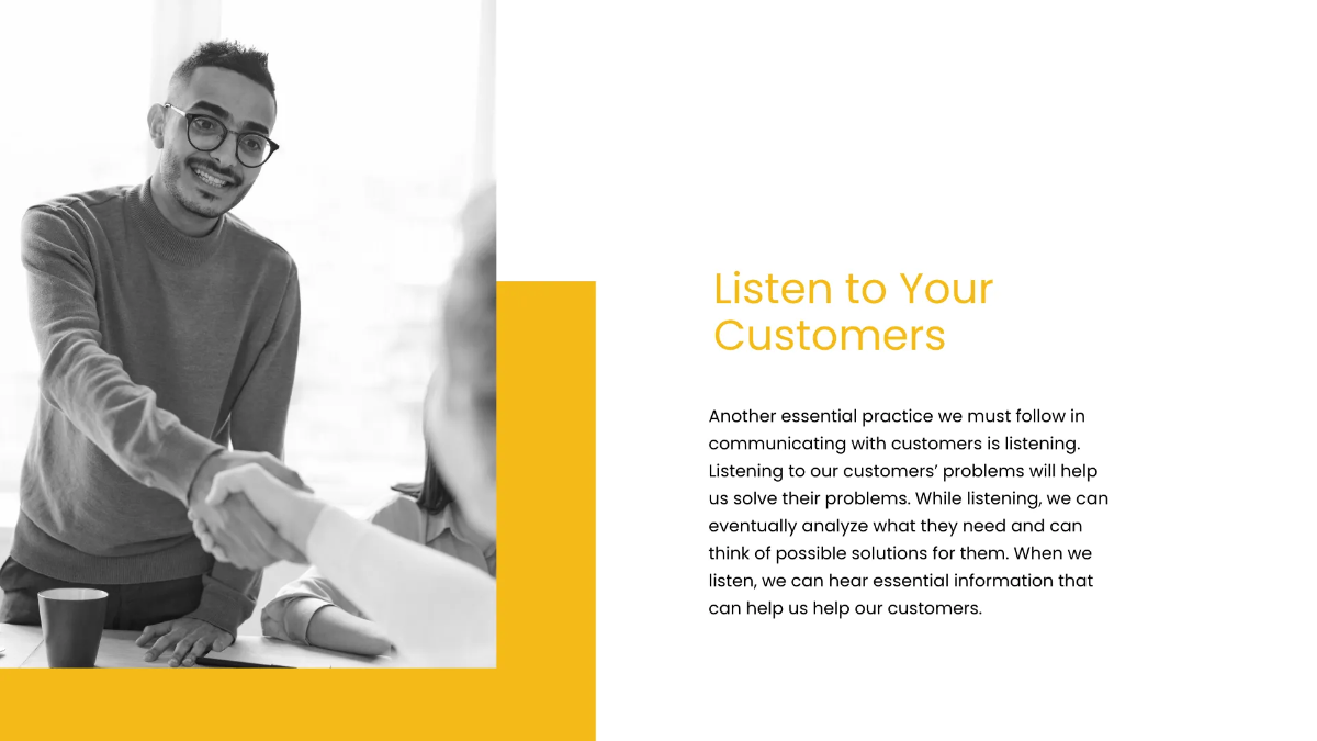 Free Customer Service Presentation Template to Edit Online