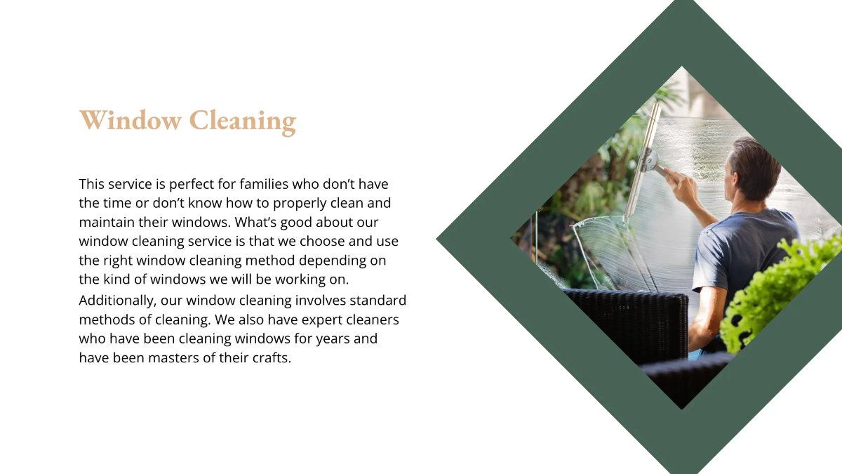Free House Cleaning Service Presentation Template to Edit Online