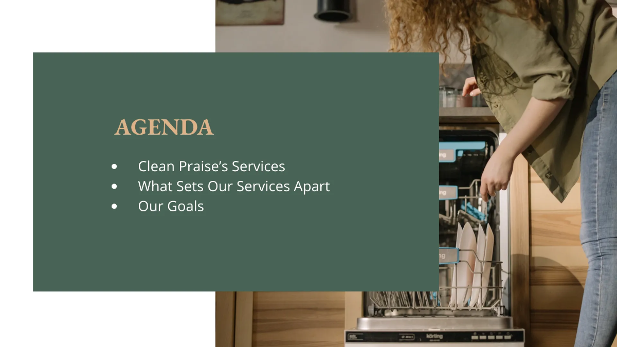 Free House Cleaning Service Presentation Template to Edit Online