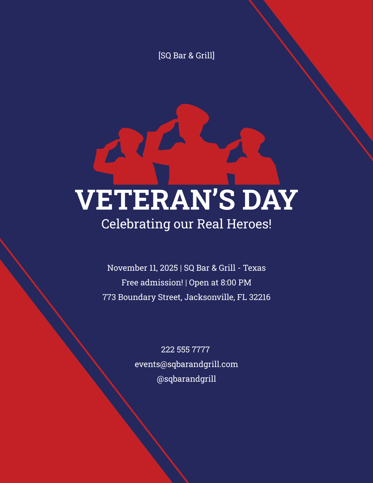 Veterans Day Flyer Template - Edit Online & Download