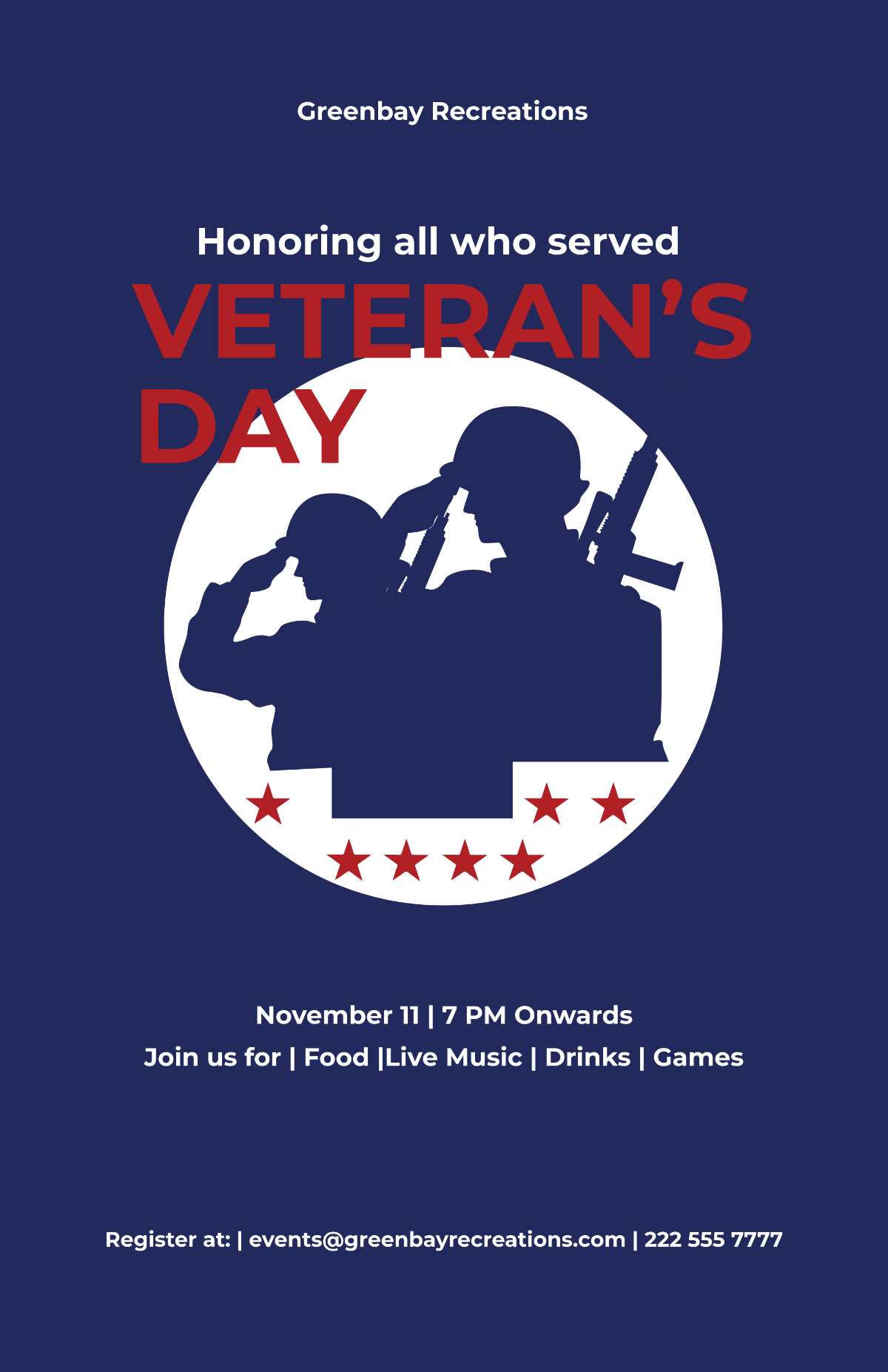 Veterans Day Poster Template