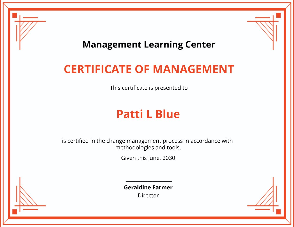 Change Management Certificate