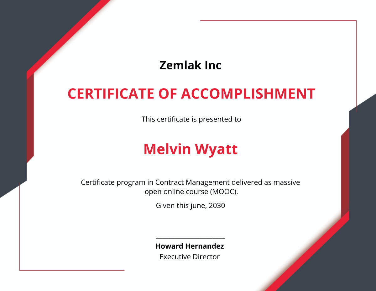 Contract Management Certificate