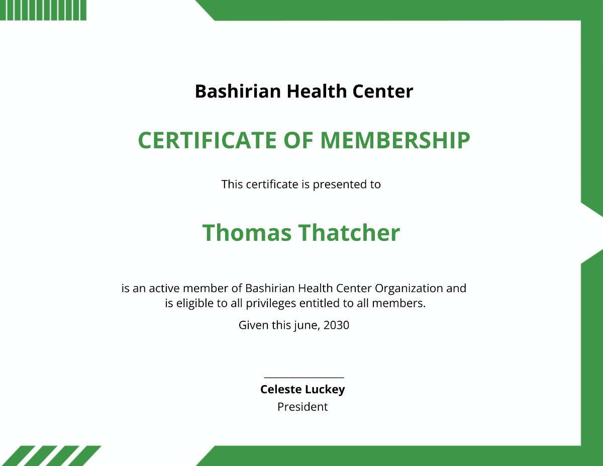 Editable Medical Membership Certificate