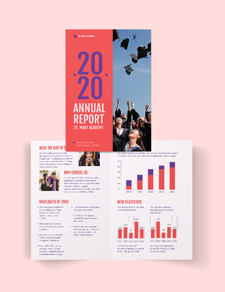 modern annual report bi fold brochure