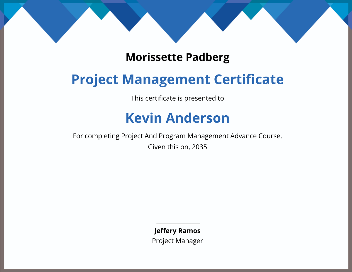 Project And Program Management Certificate