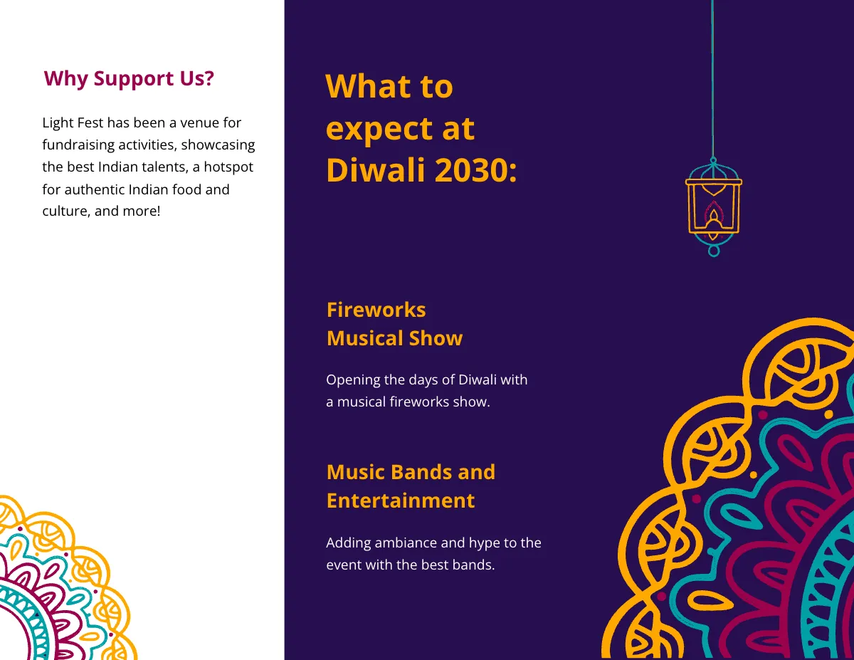 Free Diwali Brochure Template to Edit Online