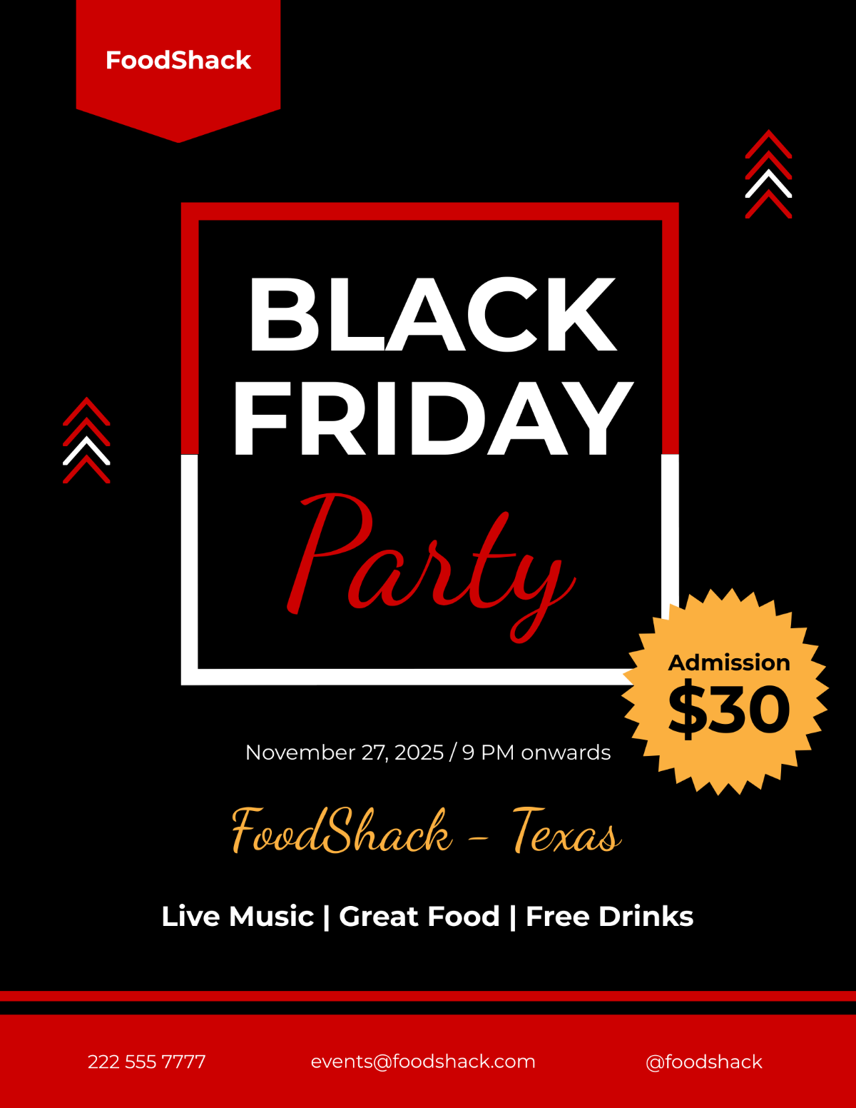 Black Friday Party Flyer Template - Edit Online & Download