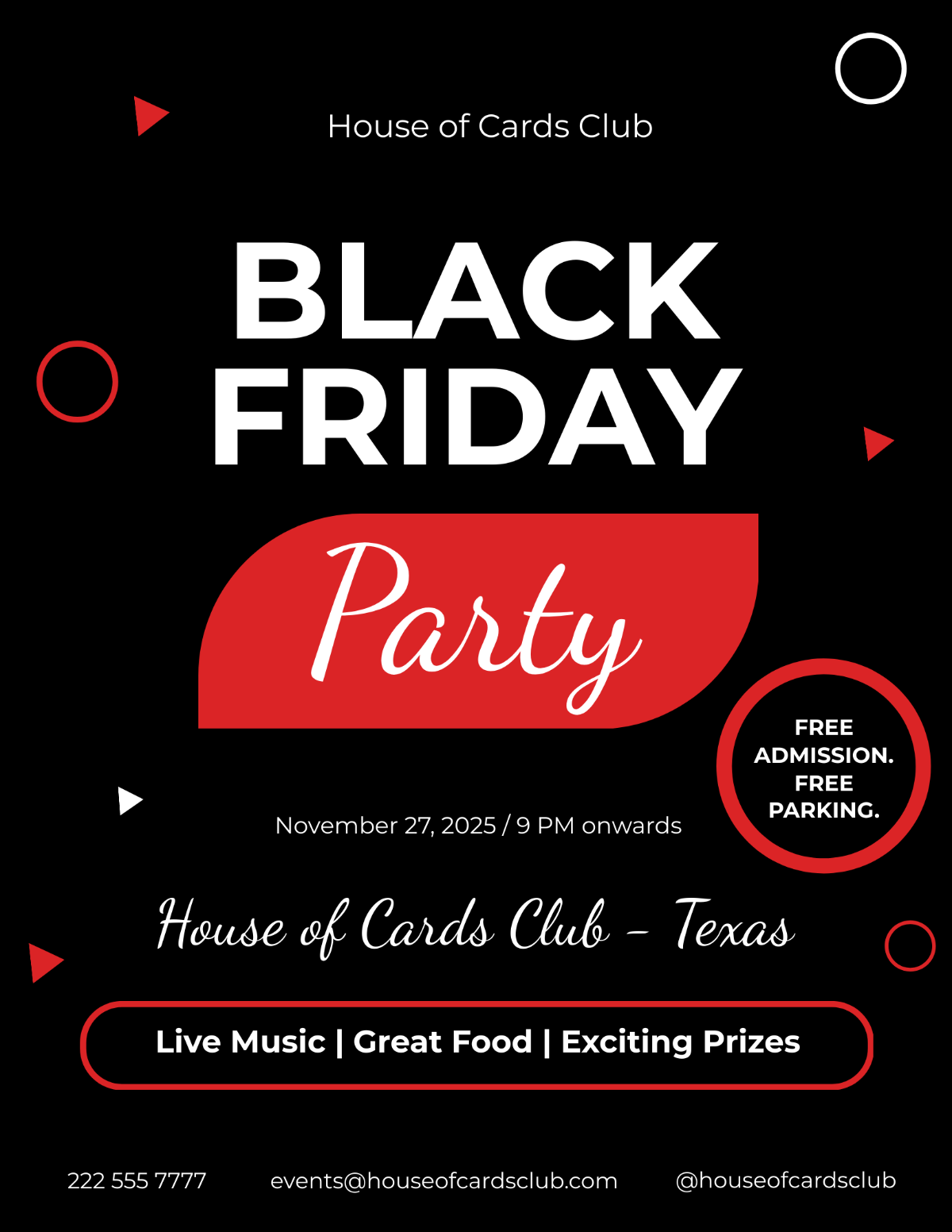 Black Friday Club Flyer Template - Edit Online & Download