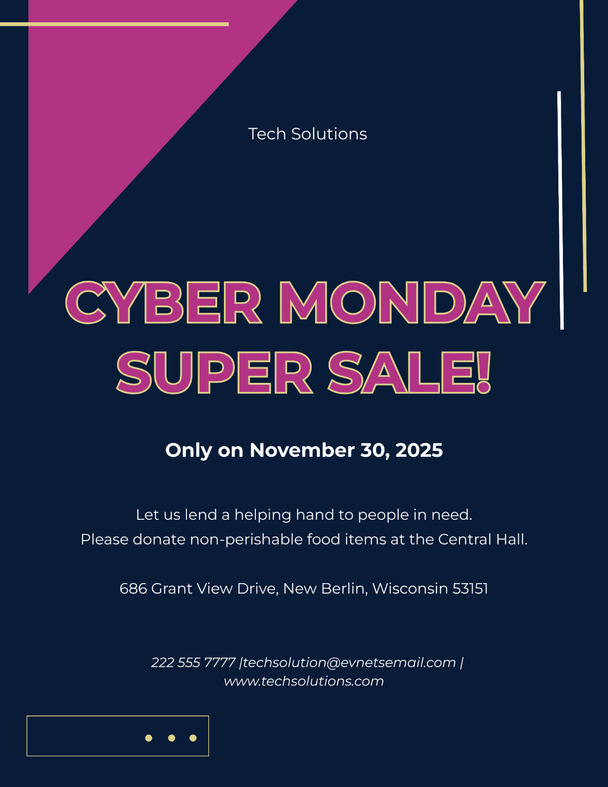 Cyber Monday Sales Event Flyer