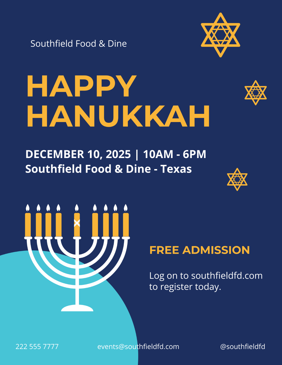 Hanukkah Flyer Template - Edit Online & Download