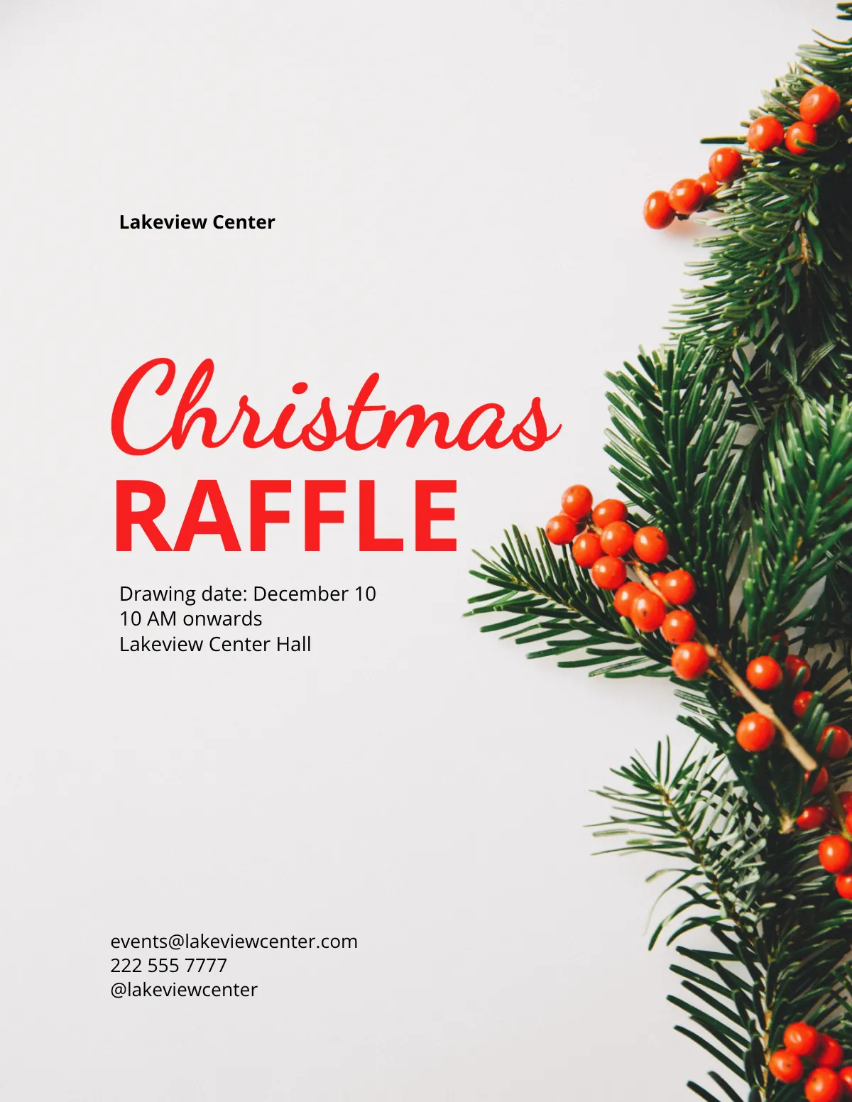 Christmas Raffle Flyer Christmas Raffle Flyer