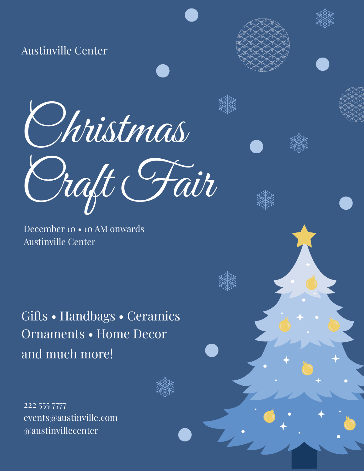 Christmas Craft Fair Flyer Template - Edit Online & Download