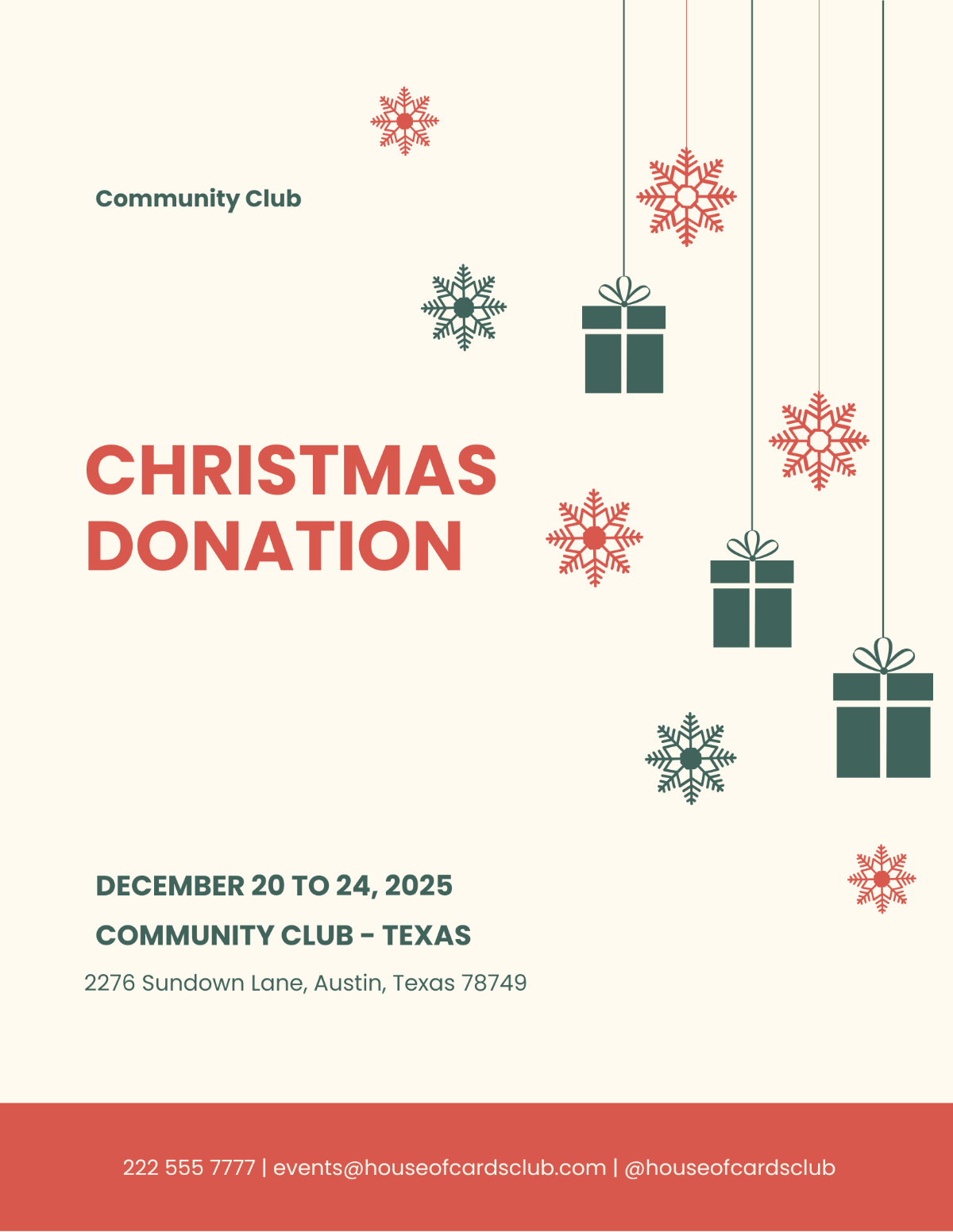 christmas donation flyer template - Edit Online & Download