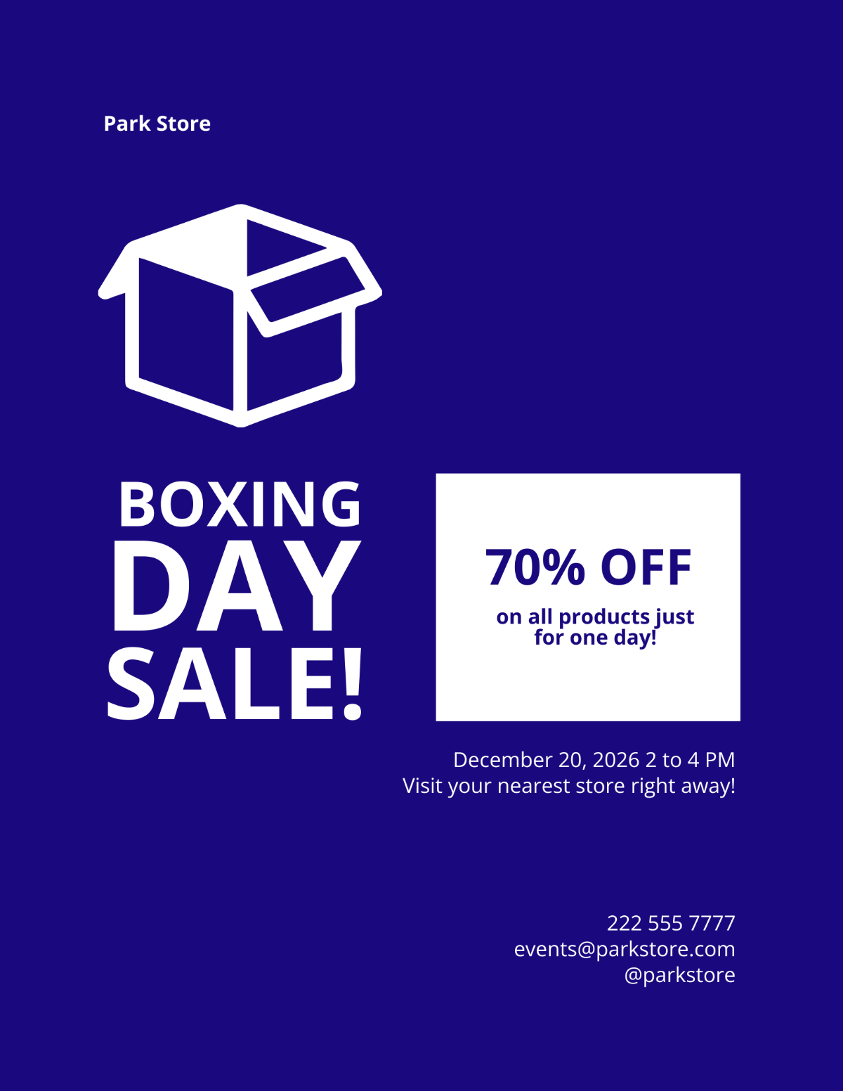 Boxing Day Promotional Product Flyer Template - Edit Online & Download