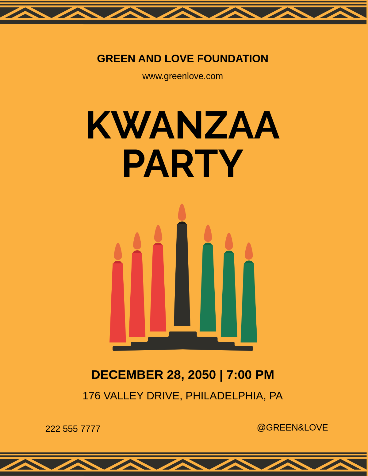 Kwanzaa Party Flyer Template - Edit Online & Download