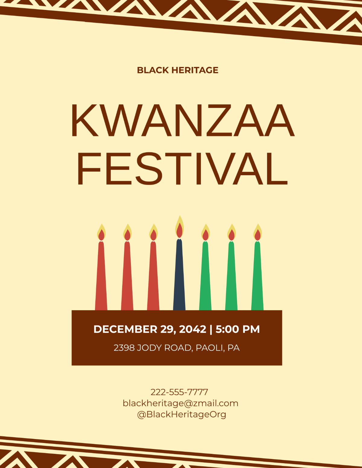 Kwanzaa Festival Flyer